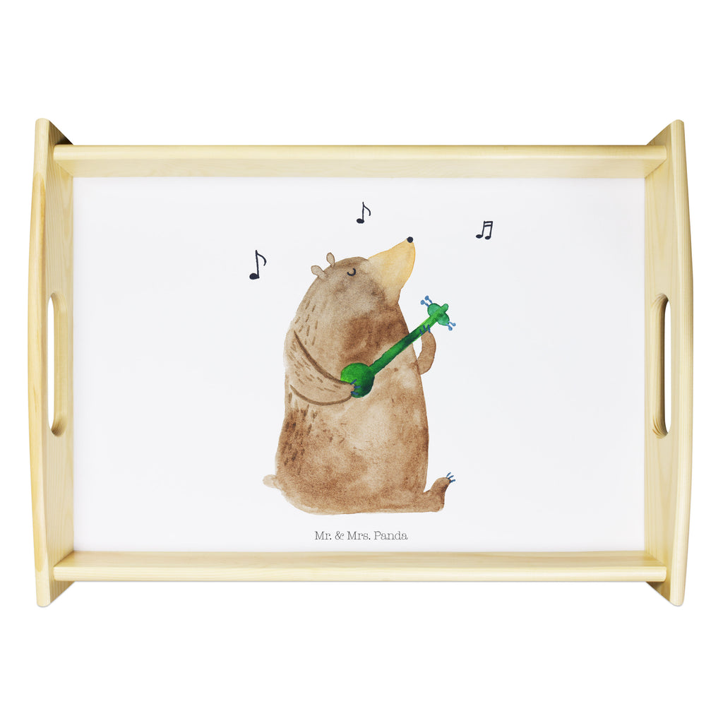 Serviertablett Bär Lied Tablett, Holztablett, Küchentablett, Dekotablett, Frühstückstablett, Bär, Teddy, Teddybär, Bärchen, Bear, Liebeslied, Lied, Song, Valentinstag, Valentine, Geschenk, Partner, Liebe, Freundin, Frau, Herz, Spruch