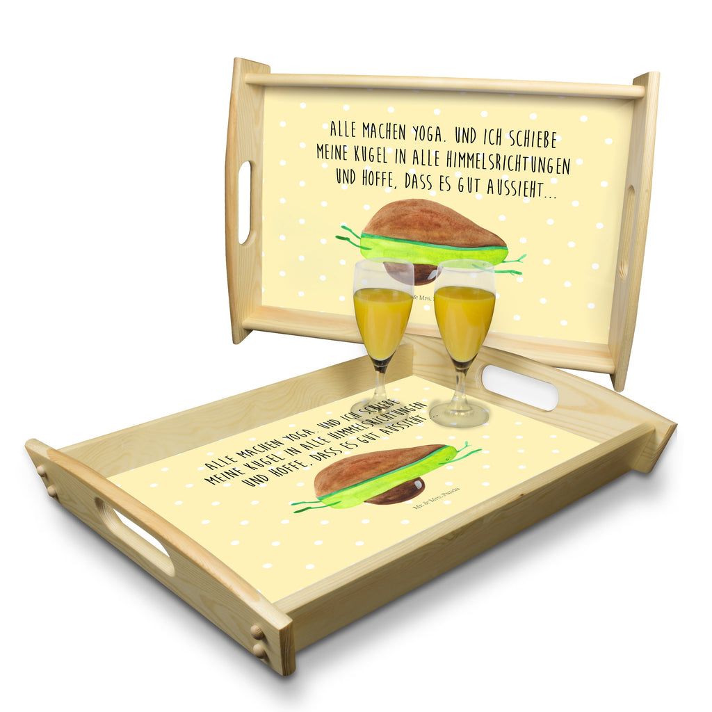 Serviertablett Avocado Yoga Tablett, Holztablett, Küchentablett, Dekotablett, Frühstückstablett, Avocado, Veggie, Vegan, Gesund, Avocado Yoga Vegan
