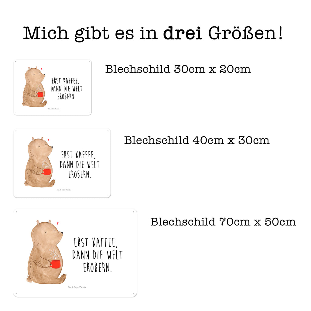 Blechschild Bär Kaffee Kaffee, Coffee, Bär, Bären, guten Morgen, Morgenroutine, Welt erobern, Welt retten, Motivation	 Blechschild, Metallschild, Geschenk Schild, Schild, Magnet-Metall-Schild, Deko Schild, Wandschild, Wand-Dekoration, Türschild, Wandschild, Metallschild  Bär, Teddy, Teddybär