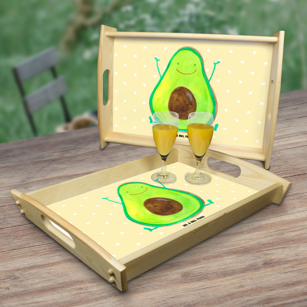 Serviertablett Avocado Happy Tablett, Holztablett, Küchentablett, Dekotablett, Frühstückstablett, Avocado, Veggie, Vegan, Gesund, Chaos