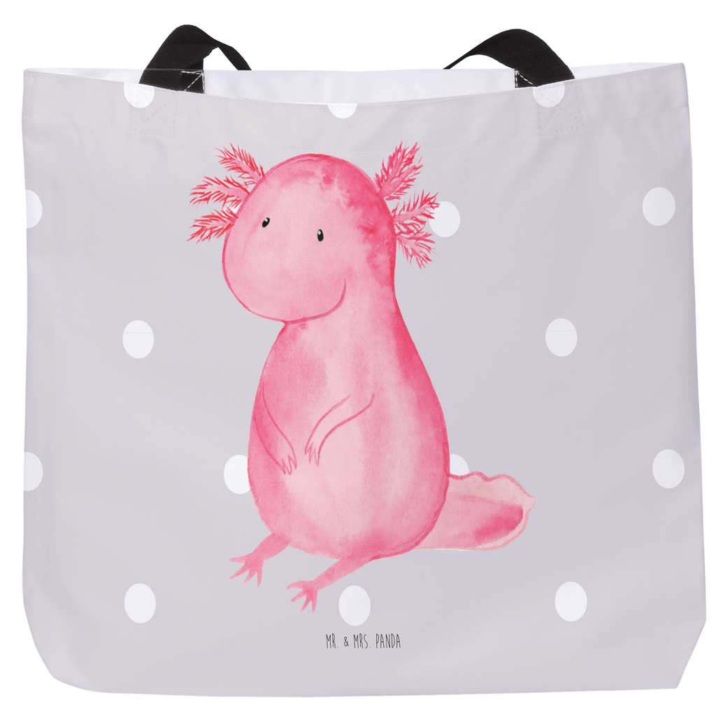 Shopper Axolotl Beutel, Einkaufstasche, Tasche, Strandtasche, Einkaufsbeutel, Shopper, Schultasche, Freizeittasche, Tragebeutel, Schulbeutel, Alltagstasche, Axolotl, Molch, Axolot, vergnügt, fröhlich, zufrieden, Lebensstil, Weisheit, Lebensweisheit, Liebe, Freundin