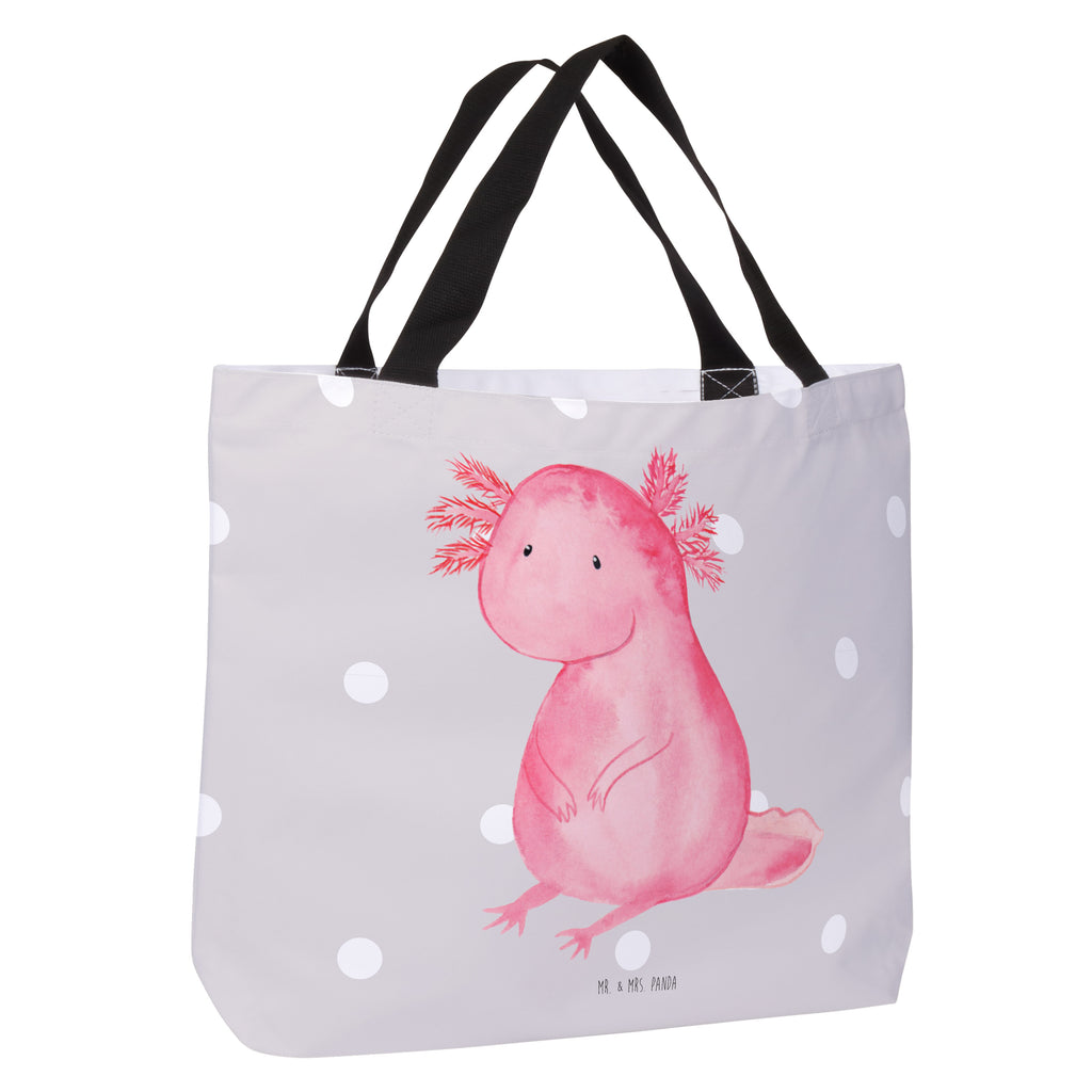 Shopper Axolotl Beutel, Einkaufstasche, Tasche, Strandtasche, Einkaufsbeutel, Shopper, Schultasche, Freizeittasche, Tragebeutel, Schulbeutel, Alltagstasche, Axolotl, Molch, Axolot, vergnügt, fröhlich, zufrieden, Lebensstil, Weisheit, Lebensweisheit, Liebe, Freundin