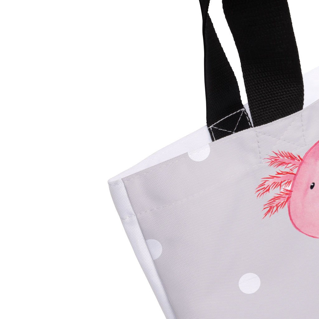 Shopper Axolotl Beutel, Einkaufstasche, Tasche, Strandtasche, Einkaufsbeutel, Shopper, Schultasche, Freizeittasche, Tragebeutel, Schulbeutel, Alltagstasche, Axolotl, Molch, Axolot, vergnügt, fröhlich, zufrieden, Lebensstil, Weisheit, Lebensweisheit, Liebe, Freundin