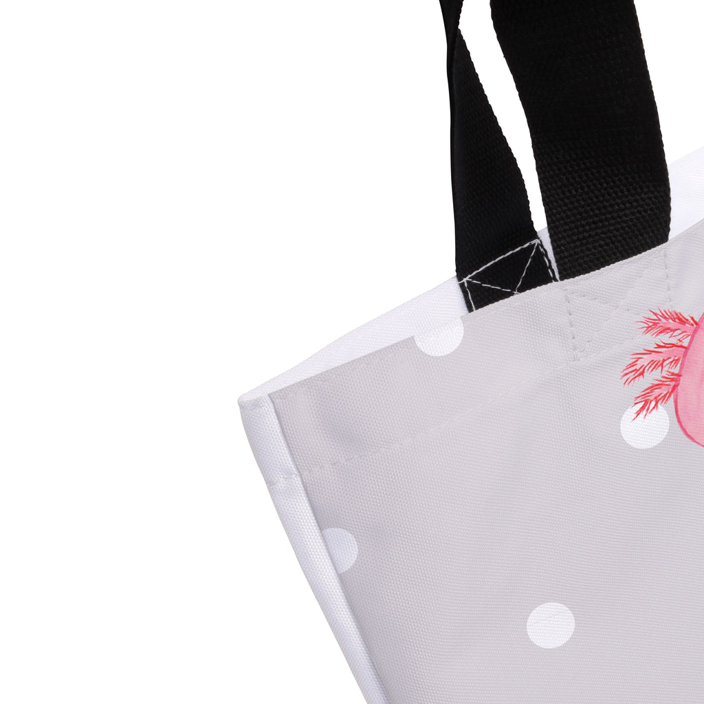 Shopper Axolotl Beutel, Einkaufstasche, Tasche, Strandtasche, Einkaufsbeutel, Shopper, Schultasche, Freizeittasche, Tragebeutel, Schulbeutel, Alltagstasche, Axolotl, Molch, Axolot, vergnügt, fröhlich, zufrieden, Lebensstil, Weisheit, Lebensweisheit, Liebe, Freundin
