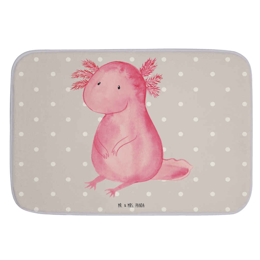 Badvorleger Axolotl Badematte, Badteppich, Duschvorleger, Badezimmerteppich, Badezimmermatte, Badvorleger, Duschmatte, Duschteppich, Axolotl, Molch, Axolot, vergnügt, fröhlich, zufrieden, Lebensstil, Weisheit, Lebensweisheit, Liebe, Freundin