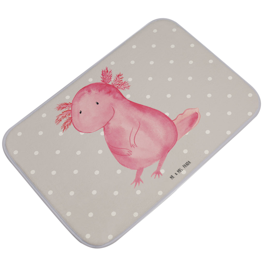 Badvorleger Axolotl Badematte, Badteppich, Duschvorleger, Badezimmerteppich, Badezimmermatte, Badvorleger, Duschmatte, Duschteppich, Axolotl, Molch, Axolot, vergnügt, fröhlich, zufrieden, Lebensstil, Weisheit, Lebensweisheit, Liebe, Freundin
