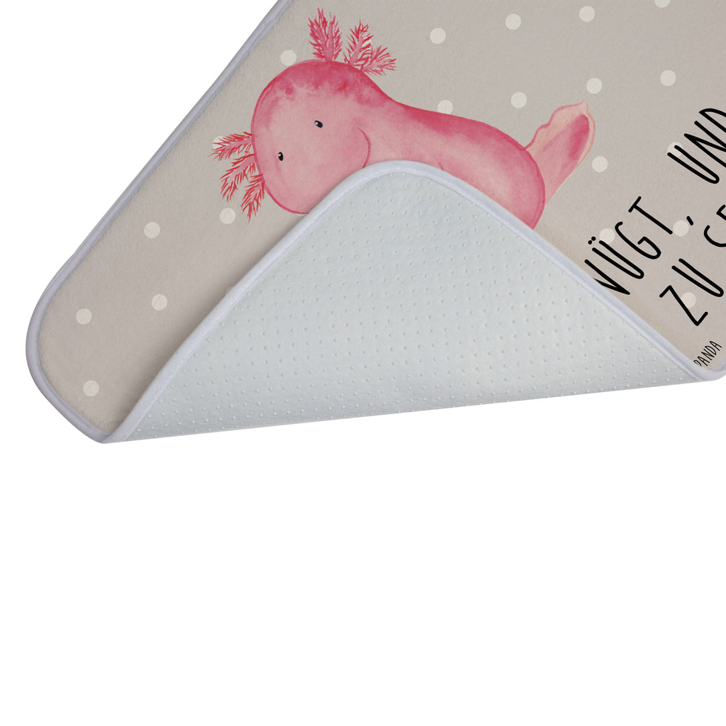 Badvorleger Axolotl Badematte, Badteppich, Duschvorleger, Badezimmerteppich, Badezimmermatte, Badvorleger, Duschmatte, Duschteppich, Axolotl, Molch, Axolot, vergnügt, fröhlich, zufrieden, Lebensstil, Weisheit, Lebensweisheit, Liebe, Freundin
