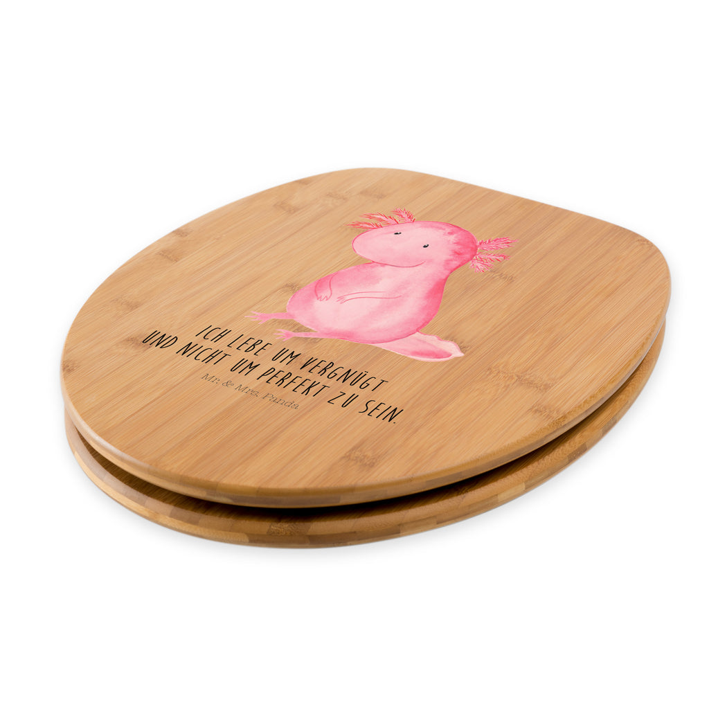 Motiv WC Sitz Axolotl Klobrille, Klodeckel, Toilettendeckel, WC-Sitz, Toilette, Axolotl, Molch, Axolot, vergnügt, fröhlich, zufrieden, Lebensstil, Weisheit, Lebensweisheit, Liebe, Freundin
