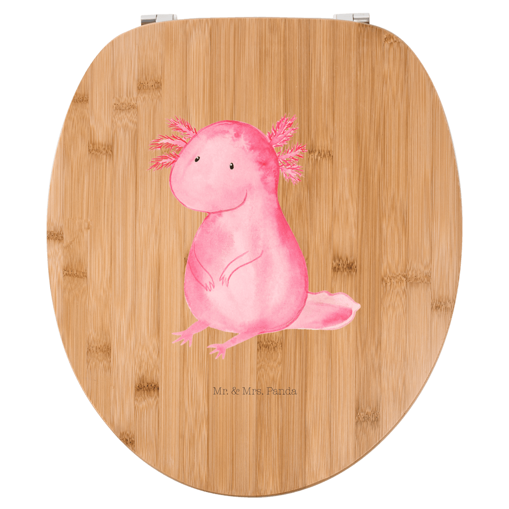 Motiv WC Sitz Axolotl Klobrille, Klodeckel, Toilettendeckel, WC-Sitz, Toilette, Axolotl, Molch, Axolot, vergnügt, fröhlich, zufrieden, Lebensstil, Weisheit, Lebensweisheit, Liebe, Freundin