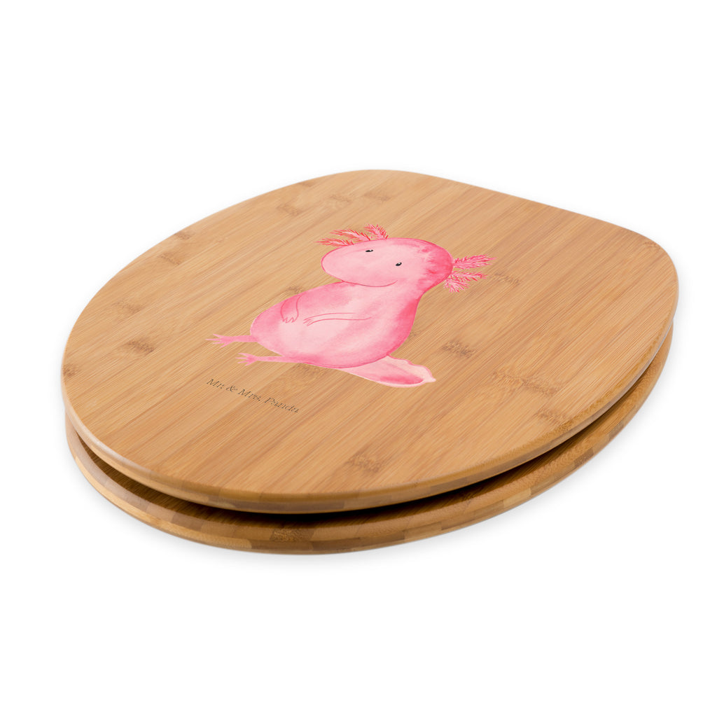 Motiv WC Sitz Axolotl Klobrille, Klodeckel, Toilettendeckel, WC-Sitz, Toilette, Axolotl, Molch, Axolot, vergnügt, fröhlich, zufrieden, Lebensstil, Weisheit, Lebensweisheit, Liebe, Freundin