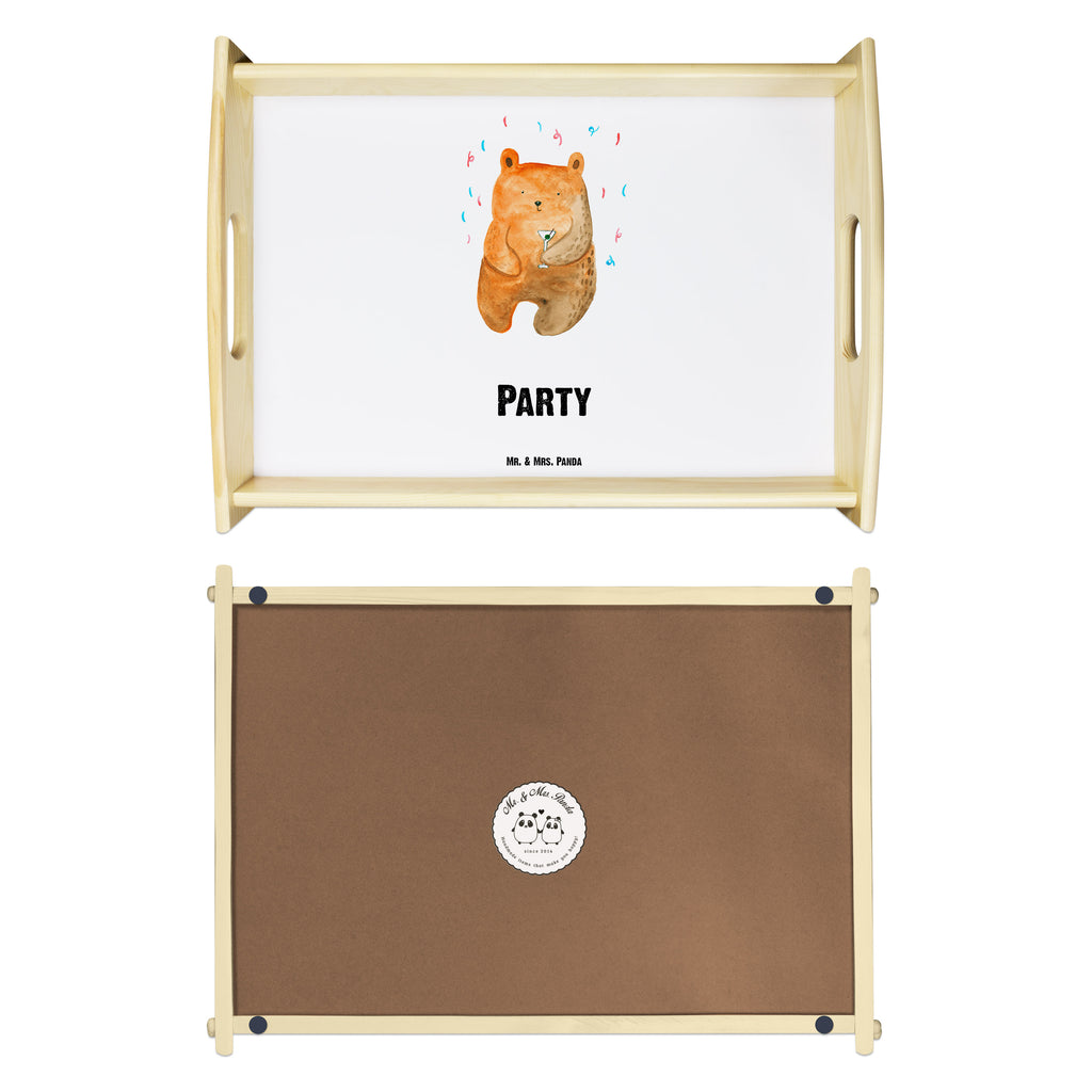Serviertablett Bär Party Tablett, Holztablett, Küchentablett, Dekotablett, Frühstückstablett, Bär, Teddy, Teddybär, Geburtstag, Geburtstagsgeschenk, Geschenk, Party, Feiern, Abfeiern, Mitbringsel, Gute Laune, Lustig