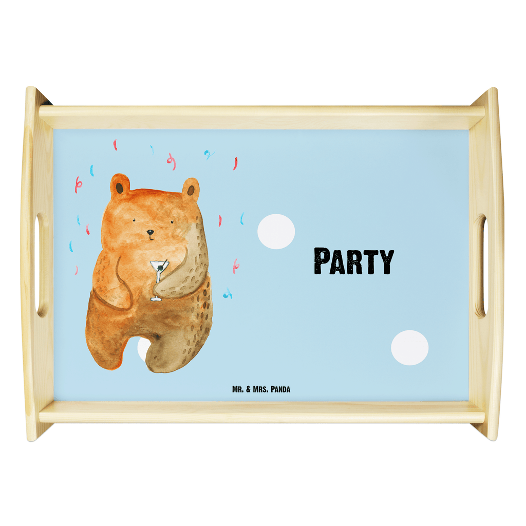 Serviertablett Bär Party Tablett, Holztablett, Küchentablett, Dekotablett, Frühstückstablett, Bär, Teddy, Teddybär, Geburtstag, Geburtstagsgeschenk, Geschenk, Party, Feiern, Abfeiern, Mitbringsel, Gute Laune, Lustig