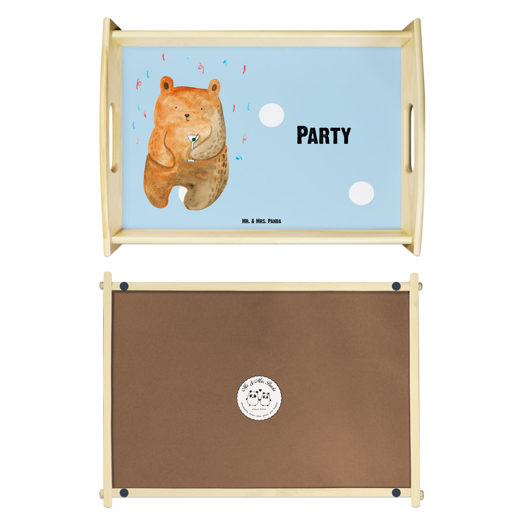 Serviertablett Bär Party Tablett, Holztablett, Küchentablett, Dekotablett, Frühstückstablett, Bär, Teddy, Teddybär, Geburtstag, Geburtstagsgeschenk, Geschenk, Party, Feiern, Abfeiern, Mitbringsel, Gute Laune, Lustig