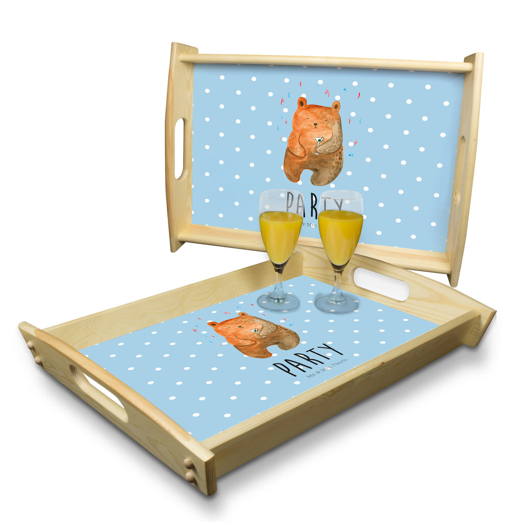 Serviertablett Bär Party Tablett, Holztablett, Küchentablett, Dekotablett, Frühstückstablett, Bär, Teddy, Teddybär, Geburtstag, Geburtstagsgeschenk, Geschenk, Party, Feiern, Abfeiern, Mitbringsel, Gute Laune, Lustig