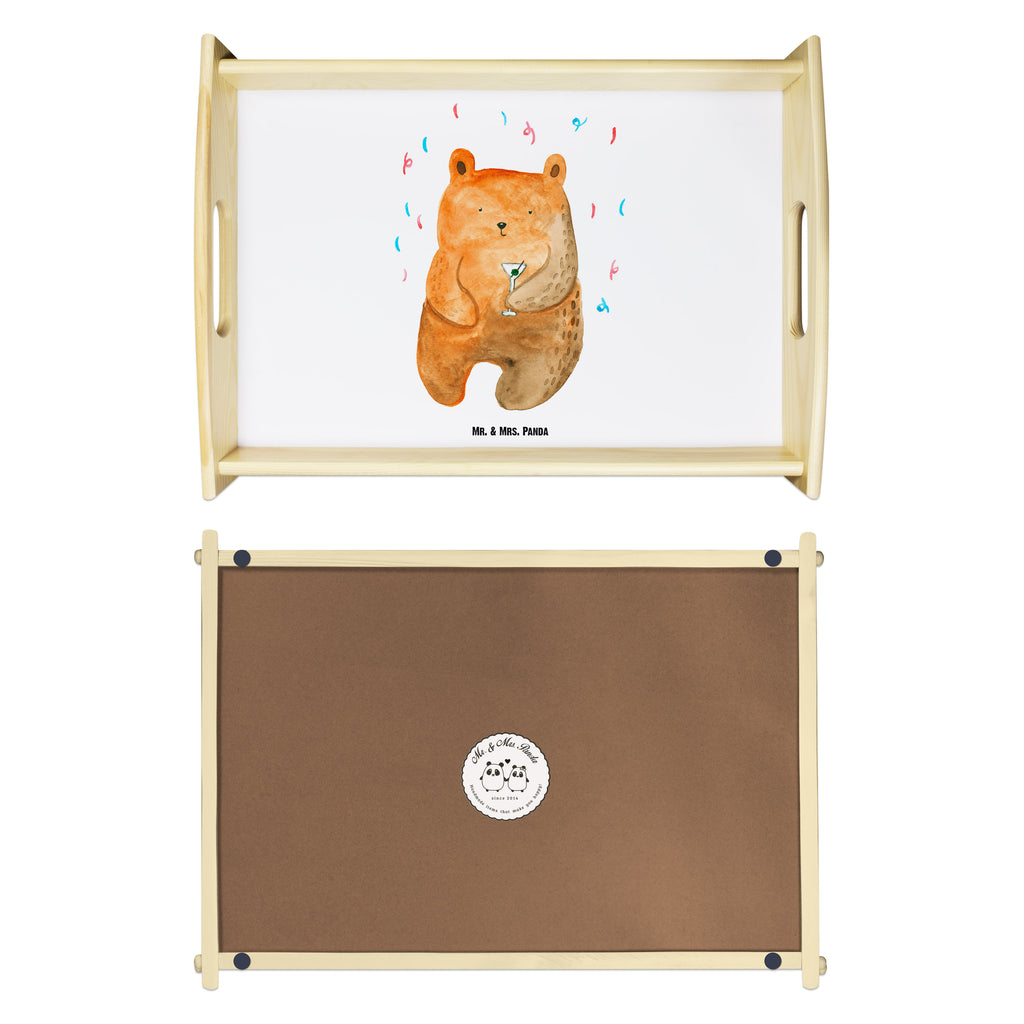 Serviertablett Bär Party Tablett, Holztablett, Küchentablett, Dekotablett, Frühstückstablett, Bär, Teddy, Teddybär, Geburtstag, Geburtstagsgeschenk, Geschenk, Party, Feiern, Abfeiern, Mitbringsel, Gute Laune, Lustig