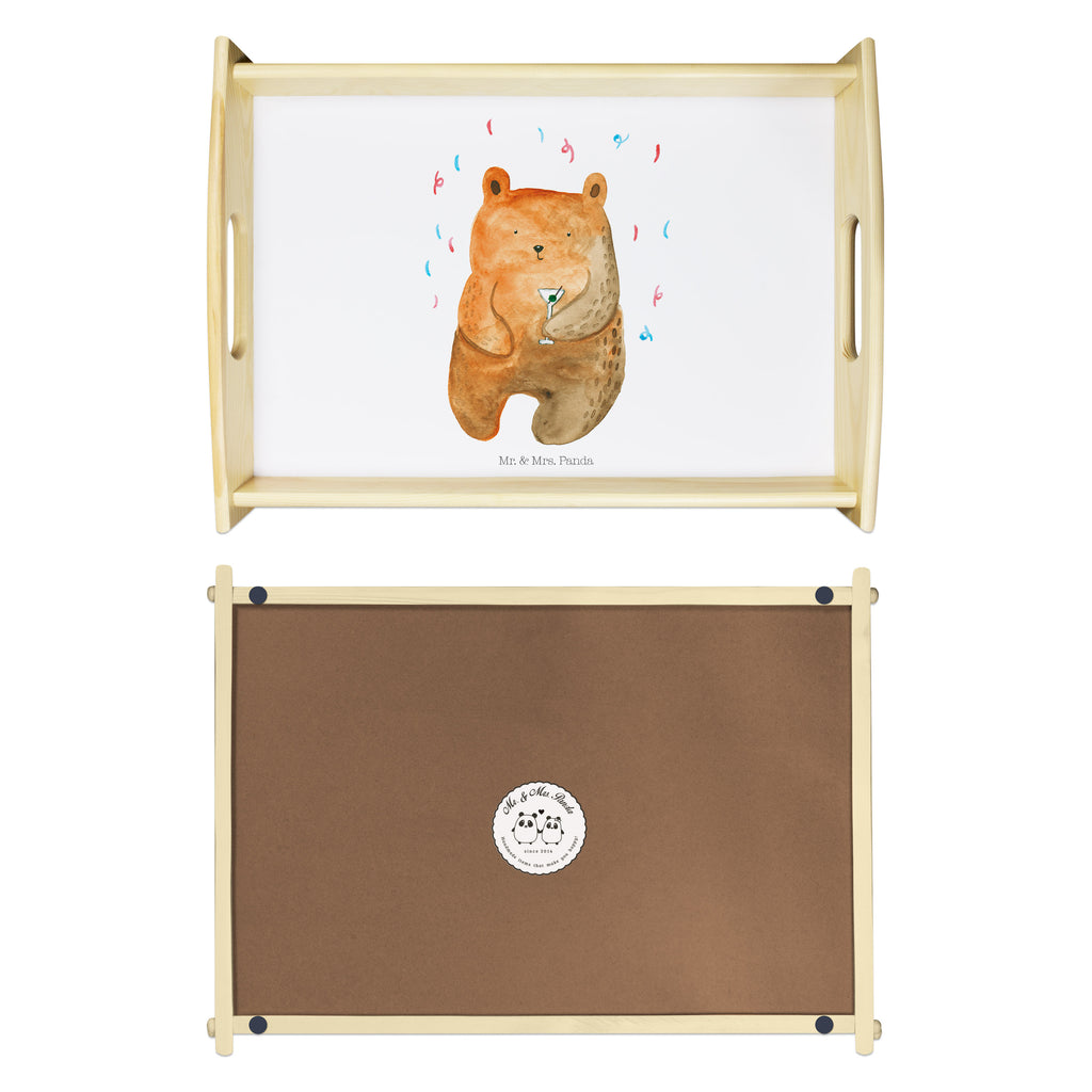 Serviertablett Bär Party Tablett, Holztablett, Küchentablett, Dekotablett, Frühstückstablett, Bär, Teddy, Teddybär, Geburtstag, Geburtstagsgeschenk, Geschenk, Party, Feiern, Abfeiern, Mitbringsel, Gute Laune, Lustig