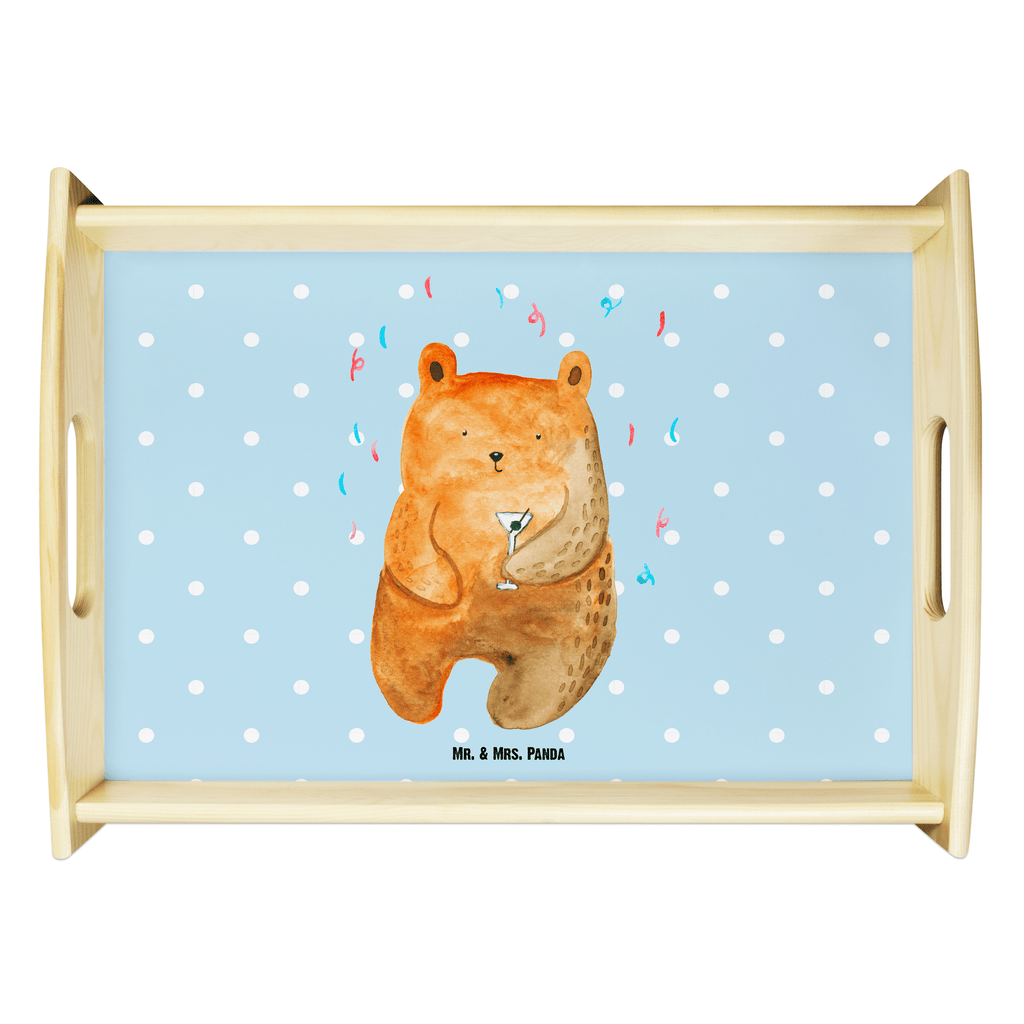 Serviertablett Bär Party Tablett, Holztablett, Küchentablett, Dekotablett, Frühstückstablett, Bär, Teddy, Teddybär, Geburtstag, Geburtstagsgeschenk, Geschenk, Party, Feiern, Abfeiern, Mitbringsel, Gute Laune, Lustig