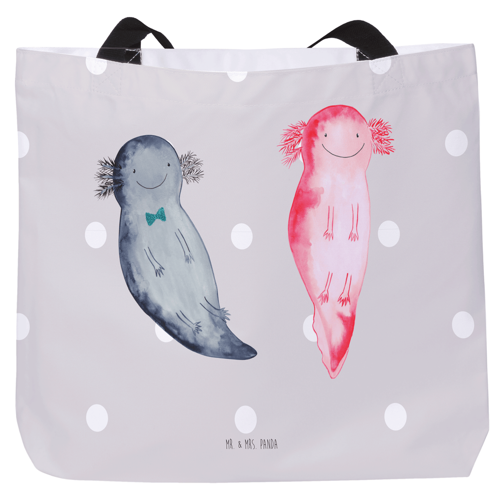 Shopper Axolotl Axel+Lotte Beutel, Einkaufstasche, Tasche, Strandtasche, Einkaufsbeutel, Shopper, Schultasche, Freizeittasche, Tragebeutel, Schulbeutel, Alltagstasche, Axolotl, Molch, Axolot, Schwanzlurch, Lurch, Lurche, Liebe, große Liebe, Liebesbeweis, Freund, Verlobter, Ehemann, Jahrestag, Valentinstag