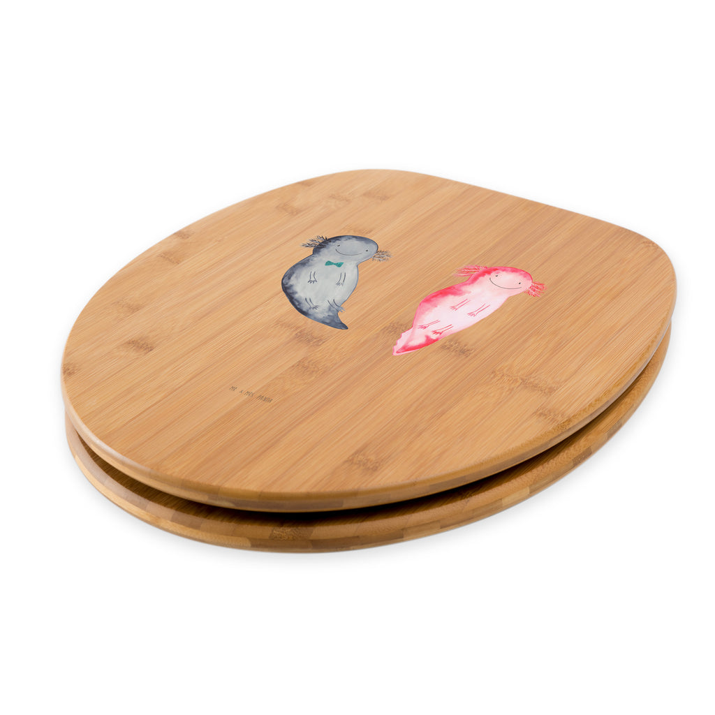 Motiv WC Sitz Axolotl Axel+Lotte Klobrille, Klodeckel, Toilettendeckel, WC-Sitz, Toilette, Axolotl, Molch, Axolot, Schwanzlurch, Lurch, Lurche, Liebe, große Liebe, Liebesbeweis, Freund, Verlobter, Ehemann, Jahrestag, Valentinstag