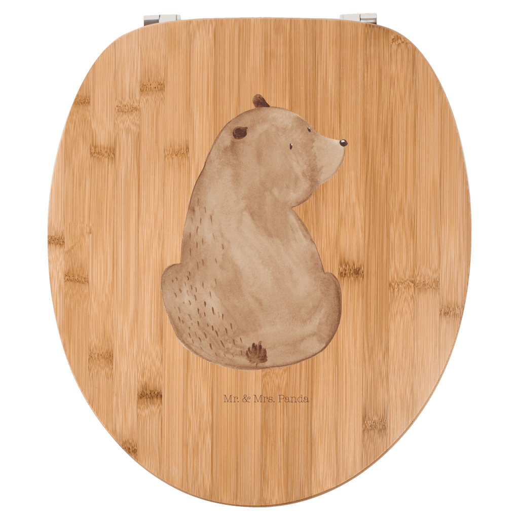Motiv WC Sitz Bär Schulterblick Klobrille, Klodeckel, Toilettendeckel, WC-Sitz, Toilette, Bär, Teddy, Teddybär, Selbstachtung, Weltansicht, Motivation, Bären, Bärenliebe, Weisheit