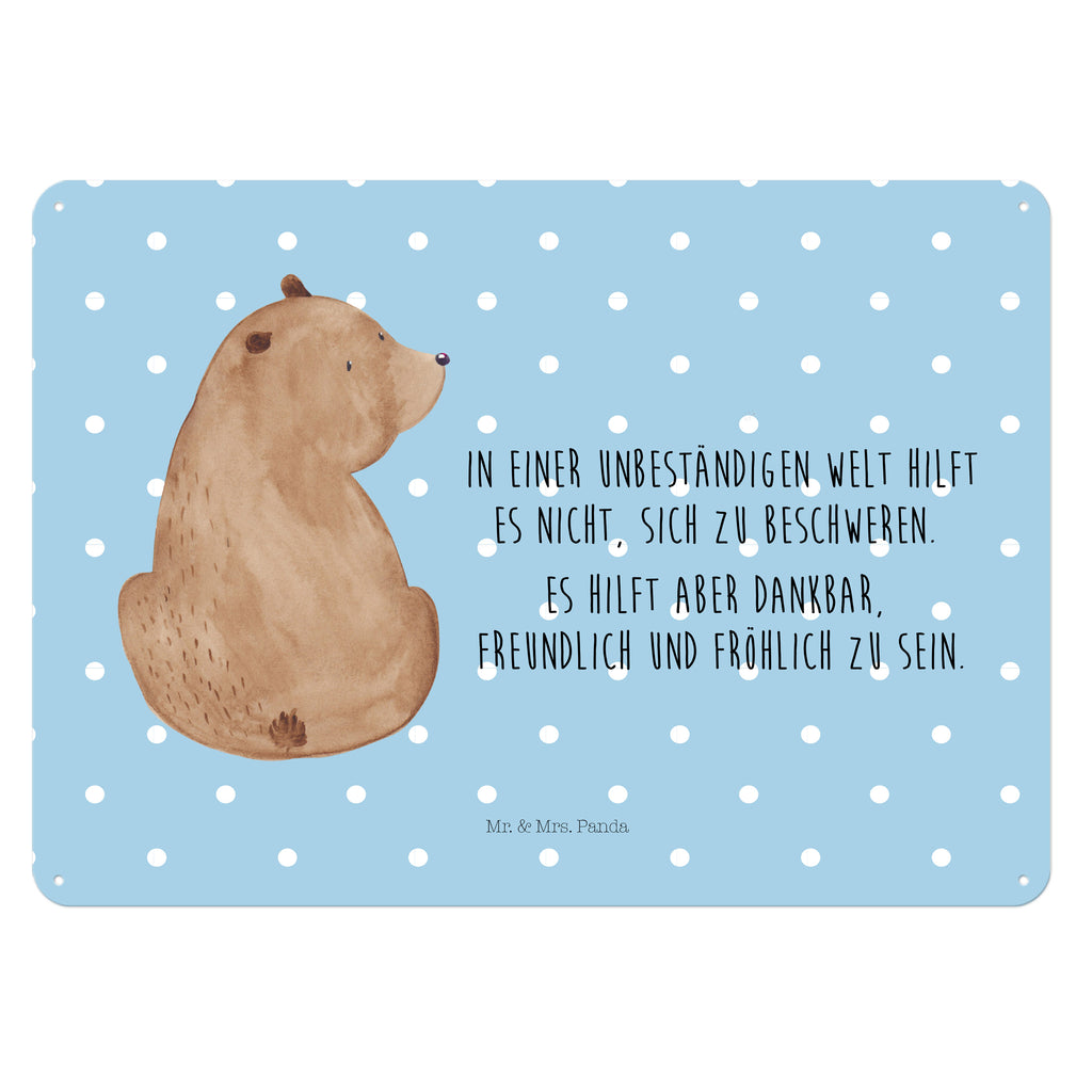 Blechschild Bär Schulterblick Bär, Selbstachtung, Weltansicht, Motivation, Bären, Bärenliebe, Weisheit  Blechschild, Metallschild, Geschenk Schild, Schild, Magnet-Metall-Schild, Deko Schild, Wandschild, Wand-Dekoration, Türschild, Wandschild, Metallschild  Bär, Teddy, Teddybär