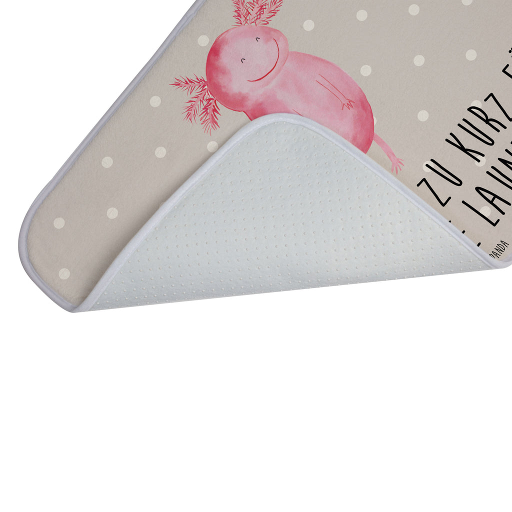 Badvorleger Axolotl glücklich Badematte, Badteppich, Duschvorleger, Badezimmerteppich, Badezimmermatte, Badvorleger, Duschmatte, Duschteppich, Axolotl, Molch, Axolot, Schwanzlurch, Lurch, Lurche, Motivation, gute Laune