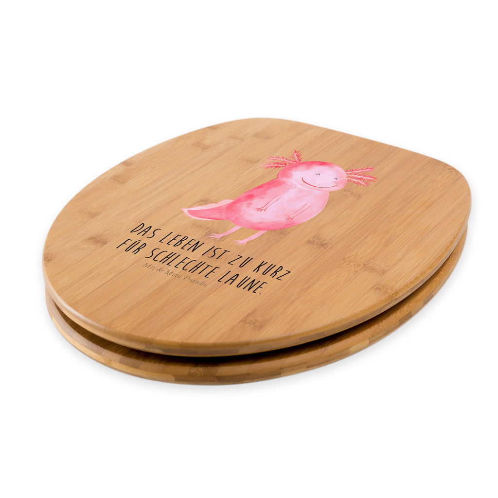 Motiv WC Sitz Axolotl glücklich Klobrille, Klodeckel, Toilettendeckel, WC-Sitz, Toilette, Axolotl, Molch, Axolot, Schwanzlurch, Lurch, Lurche, Motivation, gute Laune