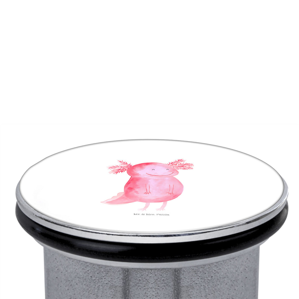 Waschbecken Stöpsel Axolotl glücklich Abflussstöpsel, Stöpsel, Waschbecken, Ablaufgarnitur, Waschbecken Stopfen, Axolotl, Molch, Axolot, Schwanzlurch, Lurch, Lurche, Motivation, gute Laune