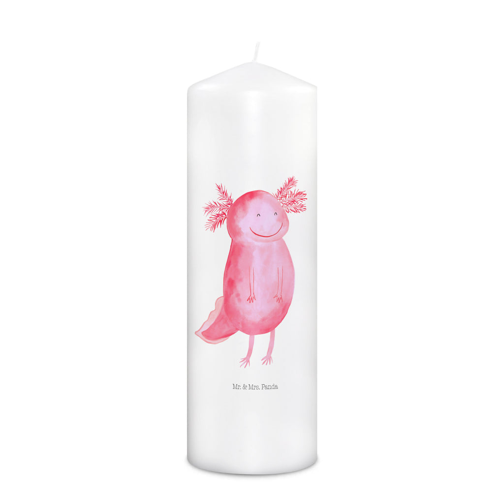 Kerze Axolotl glücklich Kerze, Taufkerze, Kommunionskerze, Geburtstagskerze, Geschenk Kerze, Taufgeschenk Kerze, Kerze mit Druck, Besondere Kerze, Geschenkidee Kerze, Kerze für Kommunion, Geburtstag Kerze, Kommunion Kerze, Axolotl, Molch, Axolot, Schwanzlurch, Lurch, Lurche, Motivation, gute Laune