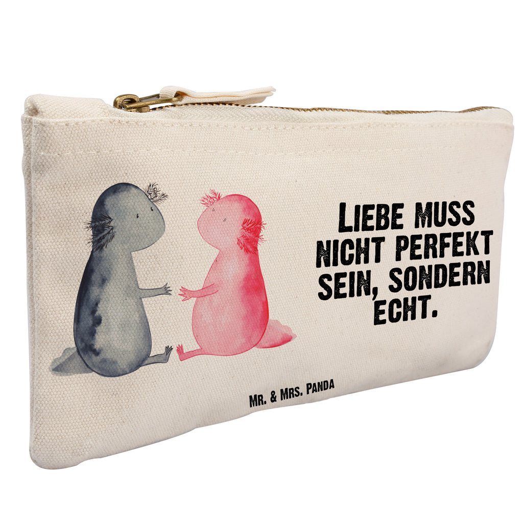 Schminktasche Axolotl Liebe Schminktasche, Kosmetiktasche, Kosmetikbeutel, Stiftemäppchen, Etui, Federmappe, Makeup, XXL, Schminketui, Kosmetiketui, Schlamperetui, Axolotl, Molch, Axolot, Schwanzlurch, Lurch, Lurche, Liebe, große Liebe, Liebesbeweis, Freund, Verlobter, Ehemann, Jahrestag, Valentinstag