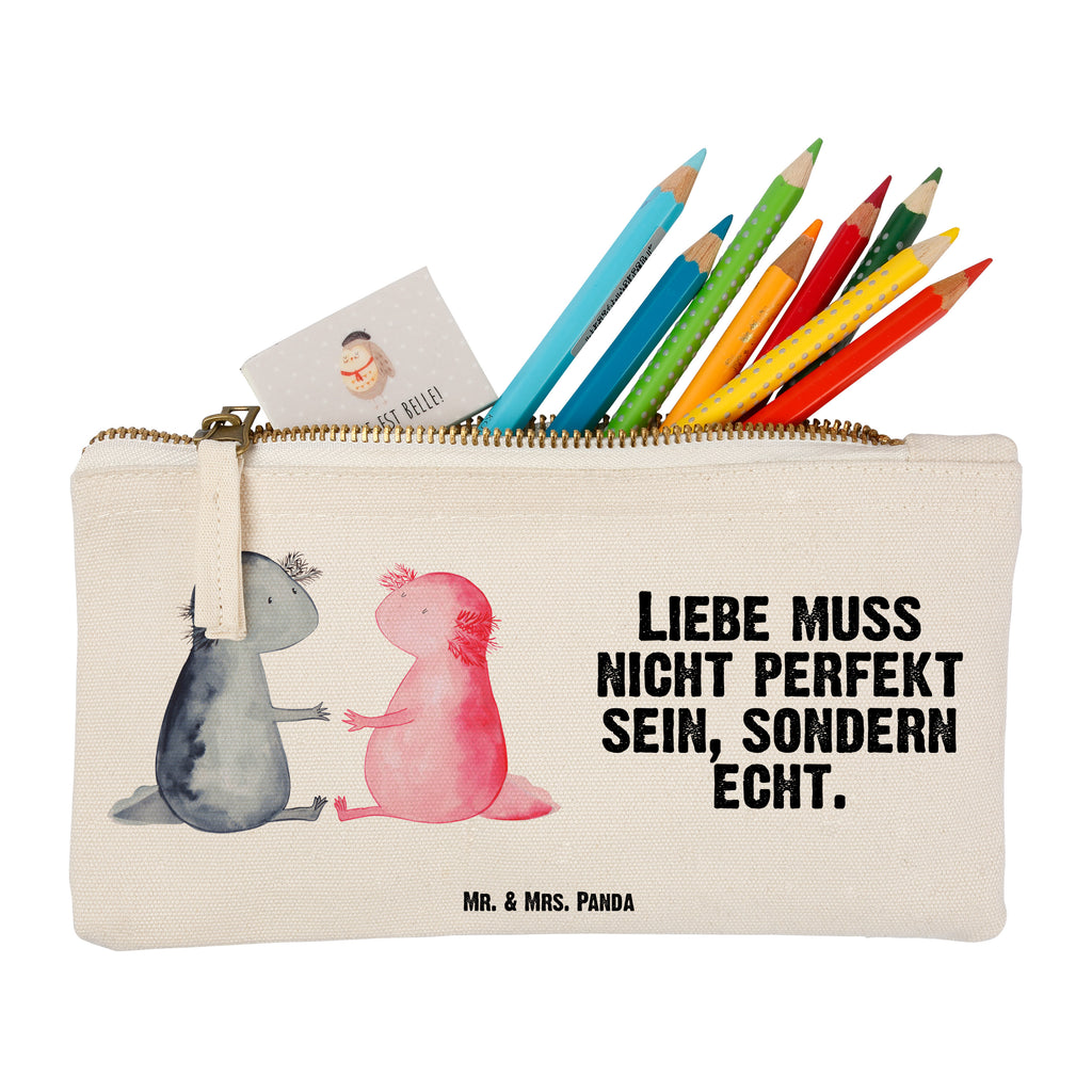 Schminktasche Axolotl Liebe Schminktasche, Kosmetiktasche, Kosmetikbeutel, Stiftemäppchen, Etui, Federmappe, Makeup, XXL, Schminketui, Kosmetiketui, Schlamperetui, Axolotl, Molch, Axolot, Schwanzlurch, Lurch, Lurche, Liebe, große Liebe, Liebesbeweis, Freund, Verlobter, Ehemann, Jahrestag, Valentinstag