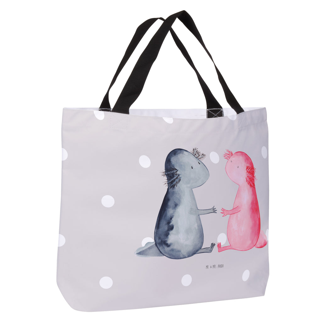 Shopper Axolotl Liebe Beutel, Einkaufstasche, Tasche, Strandtasche, Einkaufsbeutel, Shopper, Schultasche, Freizeittasche, Tragebeutel, Schulbeutel, Alltagstasche, Axolotl, Molch, Axolot, Schwanzlurch, Lurch, Lurche, Liebe, große Liebe, Liebesbeweis, Freund, Verlobter, Ehemann, Jahrestag, Valentinstag