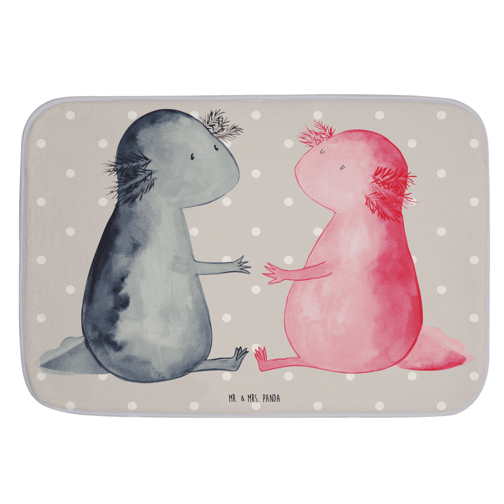 Badvorleger Axolotl Liebe Badematte, Badteppich, Duschvorleger, Badezimmerteppich, Badezimmermatte, Badvorleger, Duschmatte, Duschteppich, Axolotl, Molch, Axolot, Schwanzlurch, Lurch, Lurche, Liebe, große Liebe, Liebesbeweis, Freund, Verlobter, Ehemann, Jahrestag, Valentinstag