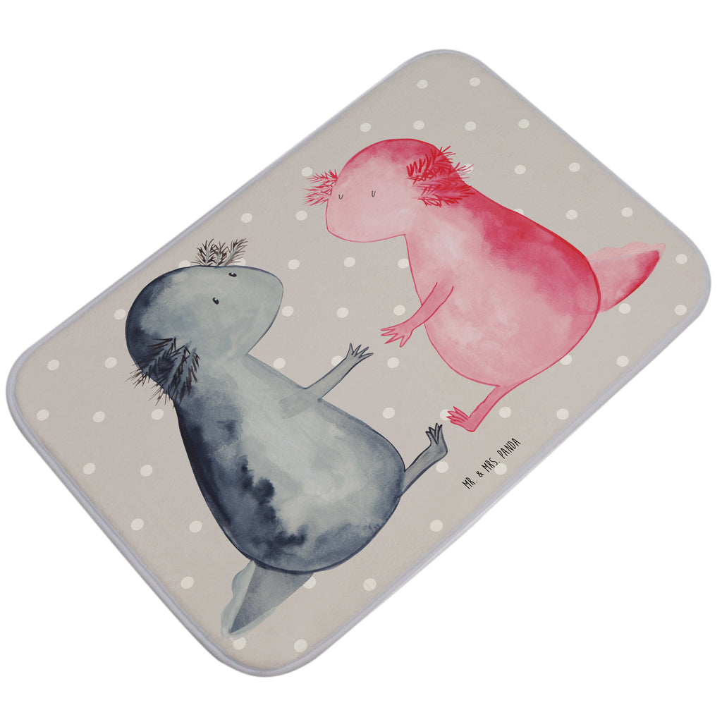 Badvorleger Axolotl Liebe Badematte, Badteppich, Duschvorleger, Badezimmerteppich, Badezimmermatte, Badvorleger, Duschmatte, Duschteppich, Axolotl, Molch, Axolot, Schwanzlurch, Lurch, Lurche, Liebe, große Liebe, Liebesbeweis, Freund, Verlobter, Ehemann, Jahrestag, Valentinstag