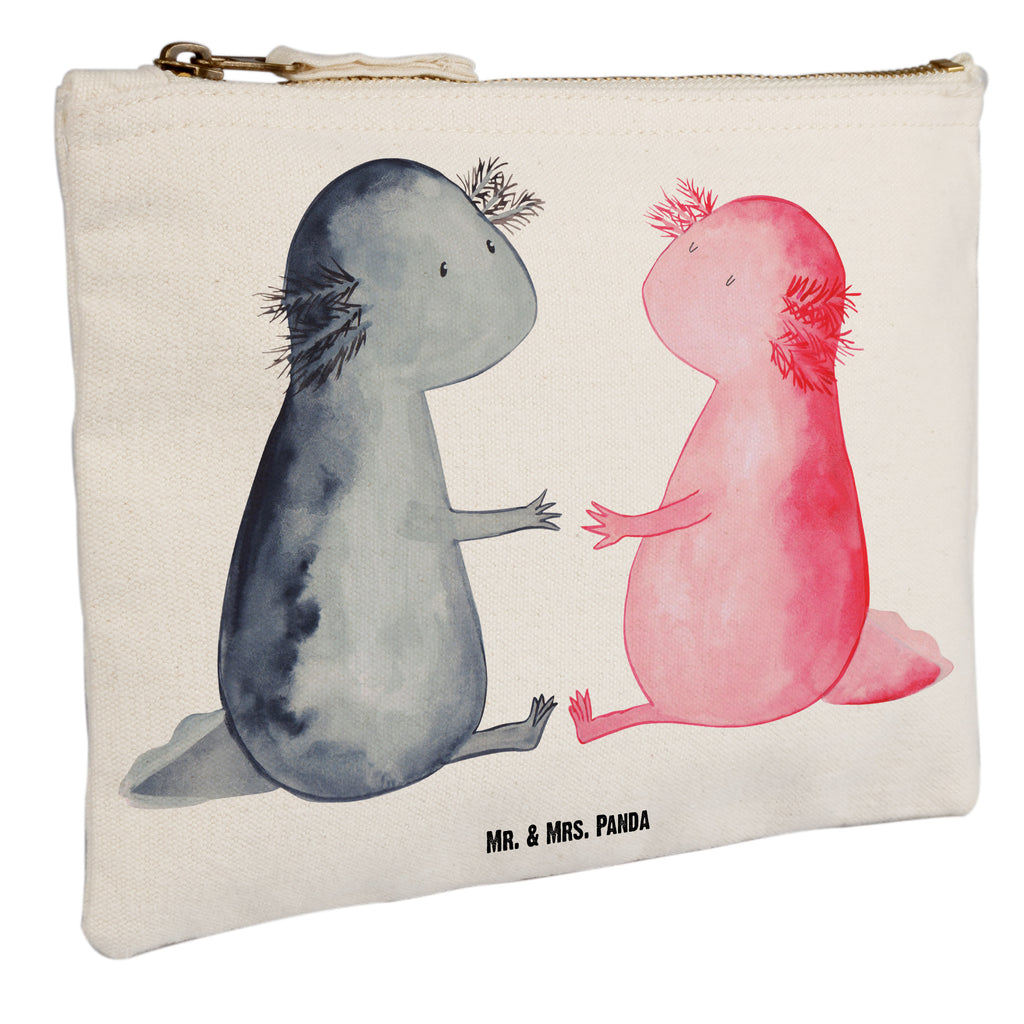 Schminktasche Axolotl Liebe Schminktasche, Kosmetiktasche, Kosmetikbeutel, Stiftemäppchen, Etui, Federmappe, Makeup, XXL, Schminketui, Kosmetiketui, Schlamperetui, Axolotl, Molch, Axolot, Schwanzlurch, Lurch, Lurche, Liebe, große Liebe, Liebesbeweis, Freund, Verlobter, Ehemann, Jahrestag, Valentinstag