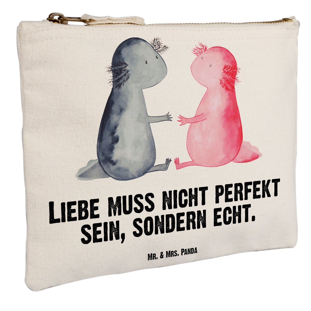Schminktasche Axolotl Liebe Schminktasche, Kosmetiktasche, Kosmetikbeutel, Stiftemäppchen, Etui, Federmappe, Makeup, XXL, Schminketui, Kosmetiketui, Schlamperetui, Axolotl, Molch, Axolot, Schwanzlurch, Lurch, Lurche, Liebe, große Liebe, Liebesbeweis, Freund, Verlobter, Ehemann, Jahrestag, Valentinstag