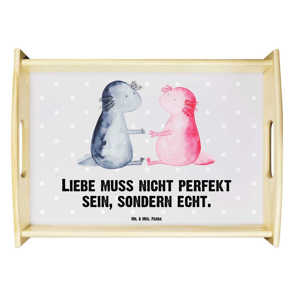 Serviertablett Axolotl Liebe Tablett, Holztablett, Küchentablett, Dekotablett, Frühstückstablett, Axolotl, Molch, Axolot, Schwanzlurch, Lurch, Lurche, Liebe, große Liebe, Liebesbeweis, Freund, Verlobter, Ehemann, Jahrestag, Valentinstag