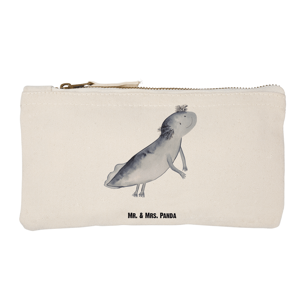 Schminktasche Axolotl schwimmt Schminktasche, Kosmetiktasche, Kosmetikbeutel, Stiftemäppchen, Etui, Federmappe, Makeup, XXL, Schminketui, Kosmetiketui, Schlamperetui, Axolotl, Molch, Axolot, Schwanzlurch, Lurch, Lurche, Problem, Probleme, Lösungen, Motivation