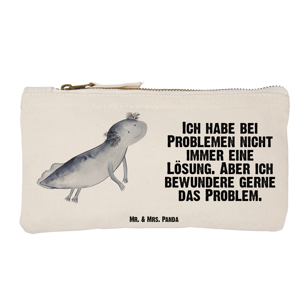 Schminktasche Axolotl schwimmt Schminktasche, Kosmetiktasche, Kosmetikbeutel, Stiftemäppchen, Etui, Federmappe, Makeup, XXL, Schminketui, Kosmetiketui, Schlamperetui, Axolotl, Molch, Axolot, Schwanzlurch, Lurch, Lurche, Problem, Probleme, Lösungen, Motivation