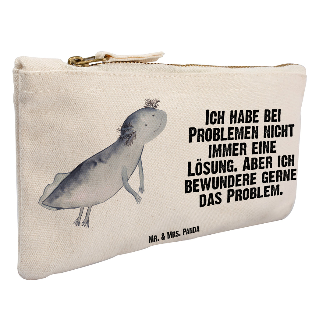 Schminktasche Axolotl schwimmt Schminktasche, Kosmetiktasche, Kosmetikbeutel, Stiftemäppchen, Etui, Federmappe, Makeup, XXL, Schminketui, Kosmetiketui, Schlamperetui, Axolotl, Molch, Axolot, Schwanzlurch, Lurch, Lurche, Problem, Probleme, Lösungen, Motivation