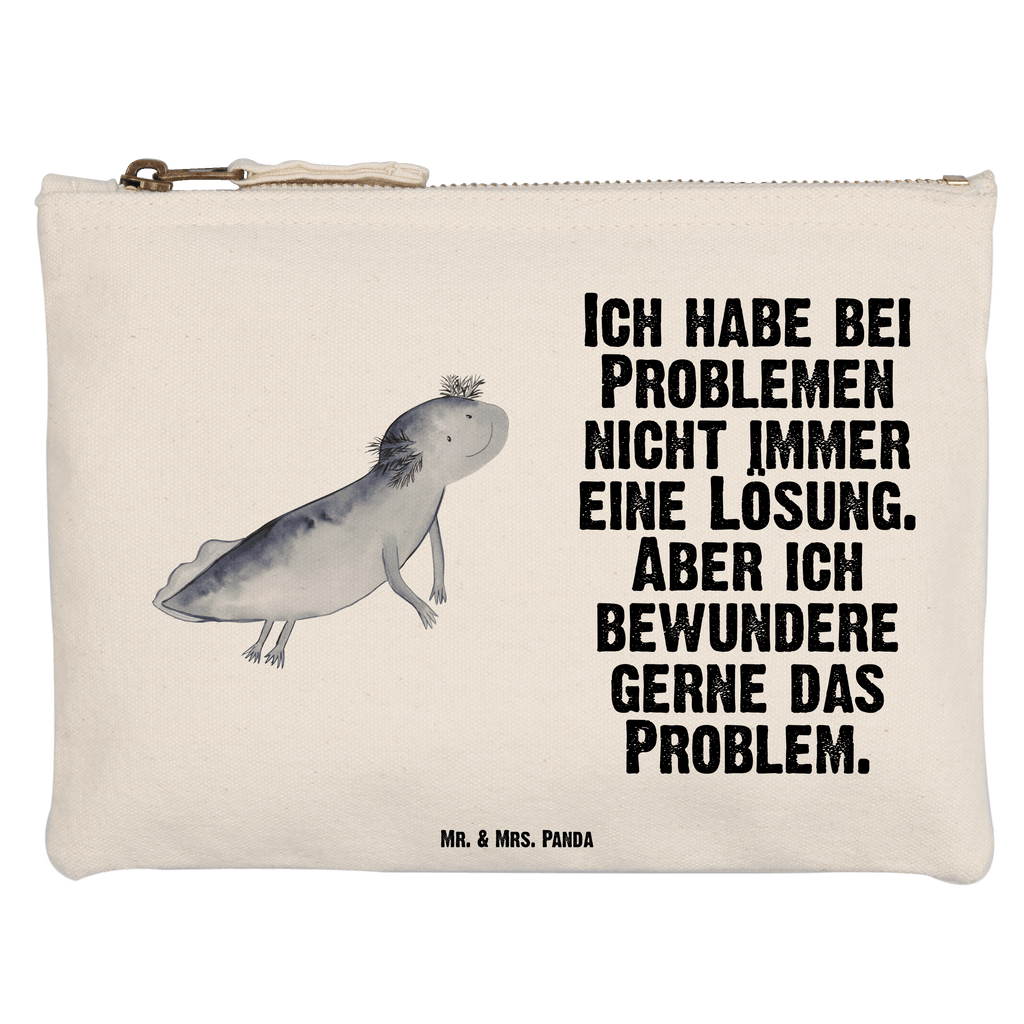 Schminktasche Axolotl schwimmt Schminktasche, Kosmetiktasche, Kosmetikbeutel, Stiftemäppchen, Etui, Federmappe, Makeup, XXL, Schminketui, Kosmetiketui, Schlamperetui, Axolotl, Molch, Axolot, Schwanzlurch, Lurch, Lurche, Problem, Probleme, Lösungen, Motivation