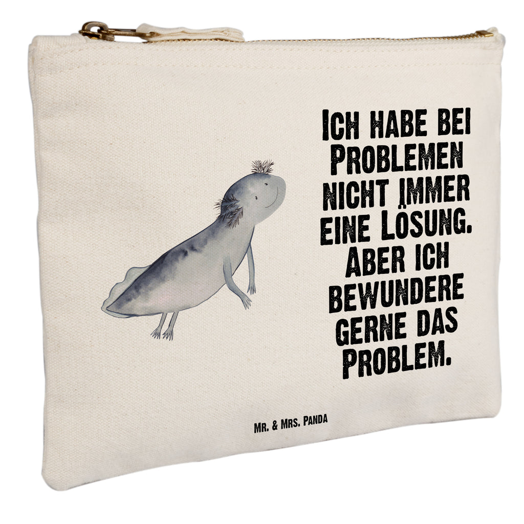 Schminktasche Axolotl schwimmt Schminktasche, Kosmetiktasche, Kosmetikbeutel, Stiftemäppchen, Etui, Federmappe, Makeup, XXL, Schminketui, Kosmetiketui, Schlamperetui, Axolotl, Molch, Axolot, Schwanzlurch, Lurch, Lurche, Problem, Probleme, Lösungen, Motivation