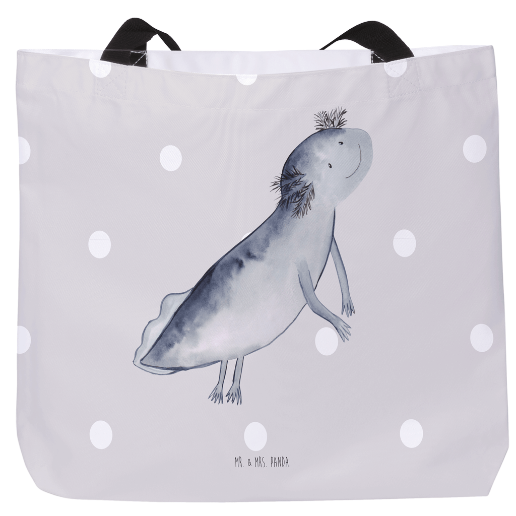 Shopper Axolotl schwimmt Beutel, Einkaufstasche, Tasche, Strandtasche, Einkaufsbeutel, Shopper, Schultasche, Freizeittasche, Tragebeutel, Schulbeutel, Alltagstasche, Axolotl, Molch, Axolot, Schwanzlurch, Lurch, Lurche, Problem, Probleme, Lösungen, Motivation