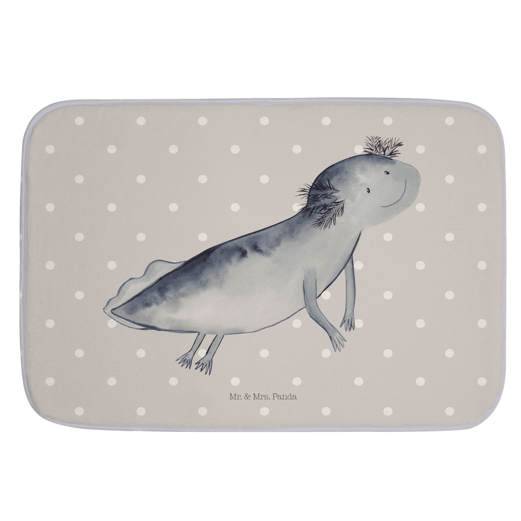 Badvorleger Axolotl schwimmt Badematte, Badteppich, Duschvorleger, Badezimmerteppich, Badezimmermatte, Badvorleger, Duschmatte, Duschteppich, Axolotl, Molch, Axolot, Schwanzlurch, Lurch, Lurche, Problem, Probleme, Lösungen, Motivation