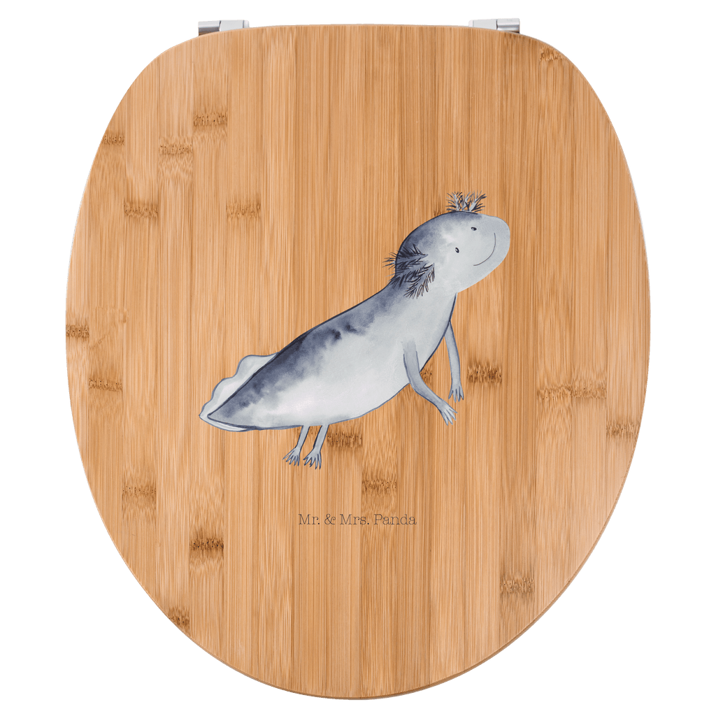 Motiv WC Sitz Axolotl schwimmt Klobrille, Klodeckel, Toilettendeckel, WC-Sitz, Toilette, Axolotl, Molch, Axolot, Schwanzlurch, Lurch, Lurche, Problem, Probleme, Lösungen, Motivation
