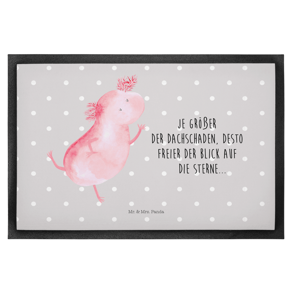 Fußmatte Axolotl tanzt Axolotl, Axolot, Schwanzlurch, Lurch, Lurche, Dachschaden, Sterne, verrückt, Freundin, beste Freundin Türvorleger, Schmutzmatte, Fußabtreter, Matte, Schmutzfänger, Fußabstreifer, Schmutzfangmatte, Türmatte, Motivfußmatte,  Haustürmatte, Vorleger  Axolotl, Molch