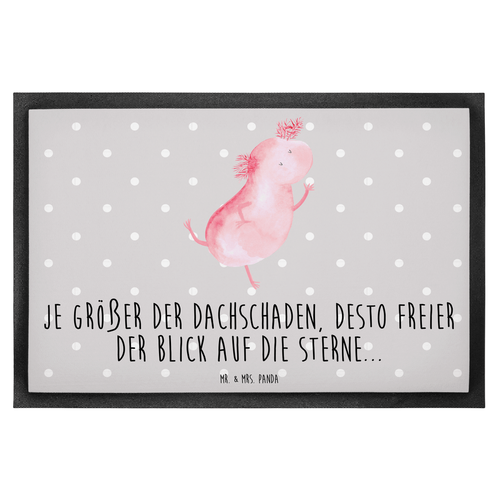 Fußmatte Axolotl tanzt Axolotl, Axolot, Schwanzlurch, Lurch, Lurche, Dachschaden, Sterne, verrückt, Freundin, beste Freundin Türvorleger, Schmutzmatte, Fußabtreter, Matte, Schmutzfänger, Fußabstreifer, Schmutzfangmatte, Türmatte, Motivfußmatte,  Haustürmatte, Vorleger  Axolotl, Molch