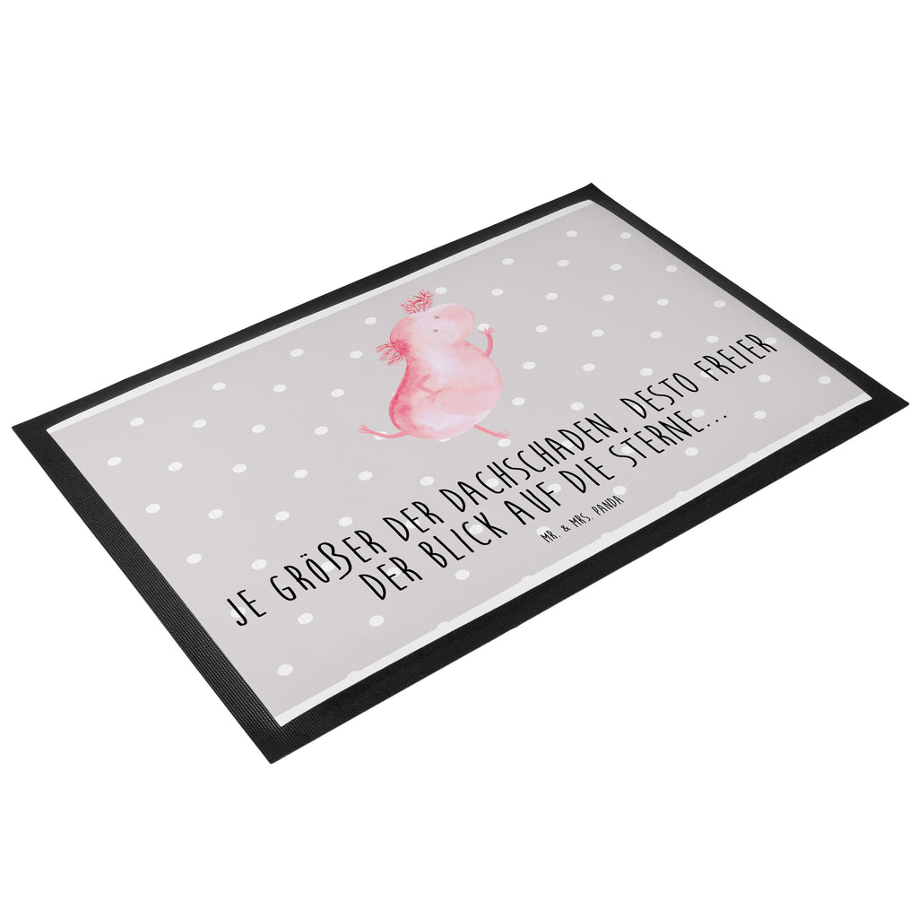 Fußmatte Axolotl tanzt Axolotl, Axolot, Schwanzlurch, Lurch, Lurche, Dachschaden, Sterne, verrückt, Freundin, beste Freundin Türvorleger, Schmutzmatte, Fußabtreter, Matte, Schmutzfänger, Fußabstreifer, Schmutzfangmatte, Türmatte, Motivfußmatte,  Haustürmatte, Vorleger  Axolotl, Molch