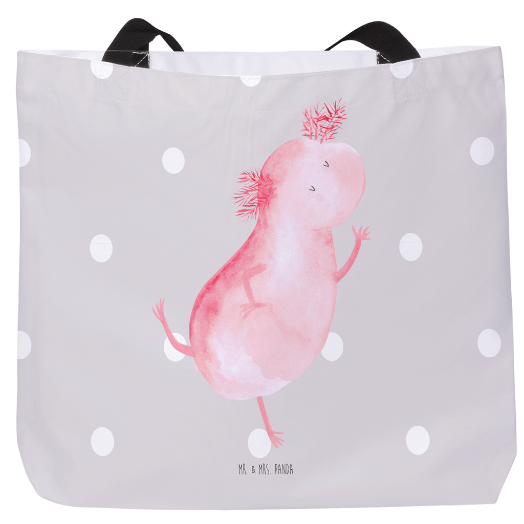 Shopper Axolotl tanzt Beutel, Einkaufstasche, Tasche, Strandtasche, Einkaufsbeutel, Shopper, Schultasche, Freizeittasche, Tragebeutel, Schulbeutel, Alltagstasche, Axolotl, Molch, Axolot, Schwanzlurch, Lurch, Lurche, Dachschaden, Sterne, verrückt, Freundin, beste Freundin