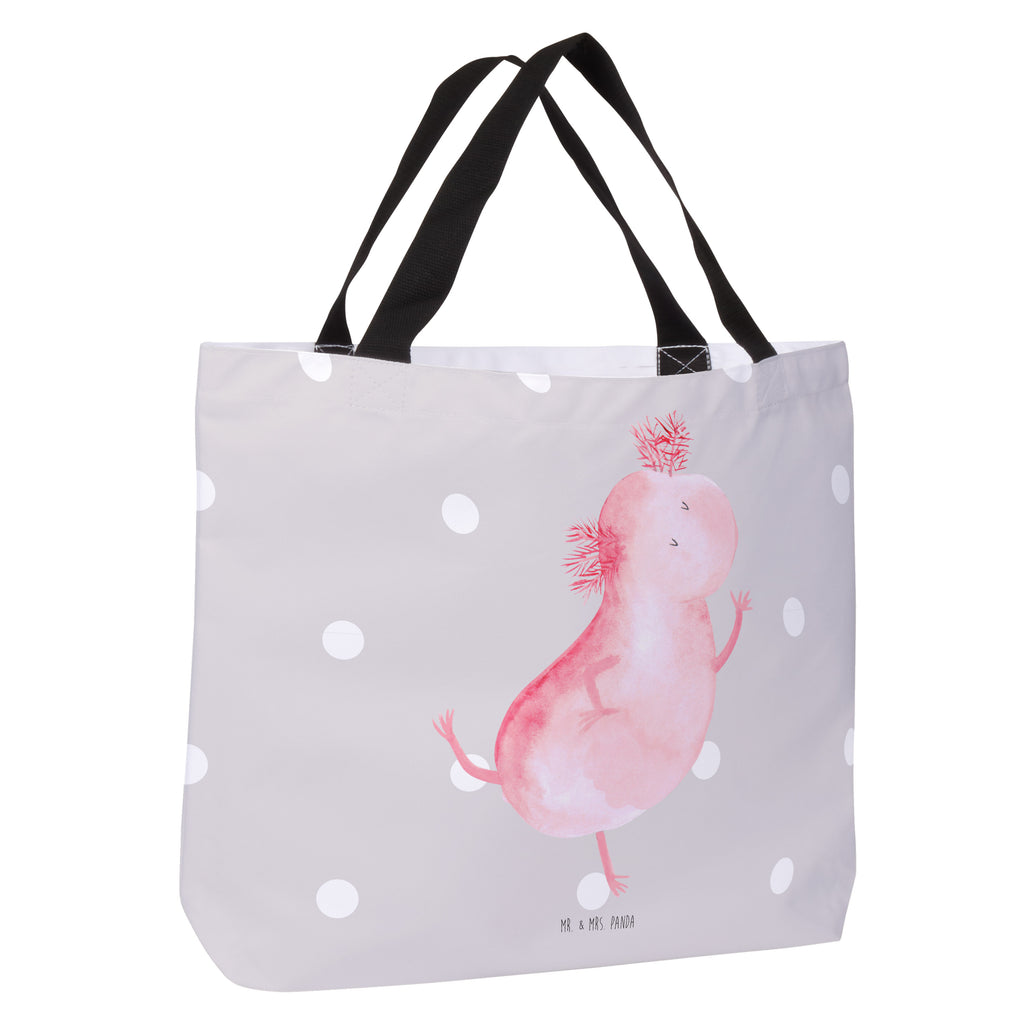 Shopper Axolotl tanzt Beutel, Einkaufstasche, Tasche, Strandtasche, Einkaufsbeutel, Shopper, Schultasche, Freizeittasche, Tragebeutel, Schulbeutel, Alltagstasche, Axolotl, Molch, Axolot, Schwanzlurch, Lurch, Lurche, Dachschaden, Sterne, verrückt, Freundin, beste Freundin